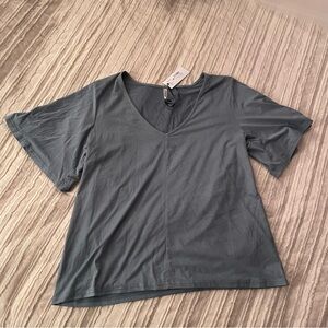 Suede Blue Blouse NWT